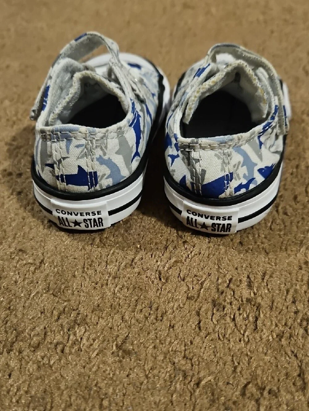 Converse Toddler Boys Blue & Gray Camo Low Top Sneakers